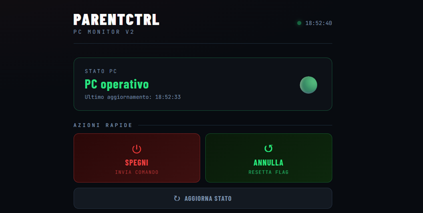 SpegniPC - Sito web